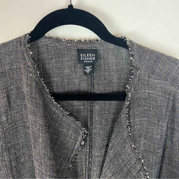 Eileen Fisher Linen Blazer Jacket Midi Skirt 2 Piece Set Gray Size 1X / 2X - Picture 11 of 11